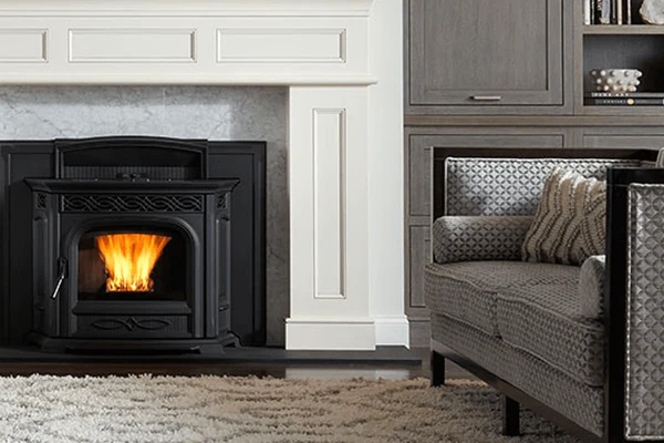 Pellet fireplace insert